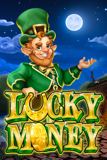 A grinning leprechaun in a green top hat under a full moon