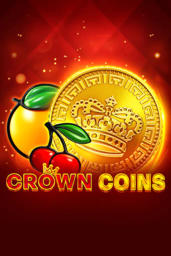 A gold coin stamped with a crown beside a cherry pair and a lemon