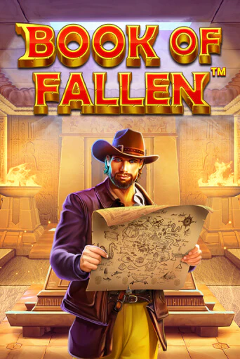 Explorer in a leather hat reading a treasure map inside a torch-lit tomb